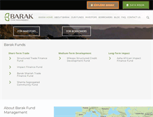 Tablet Screenshot of barakfund.com